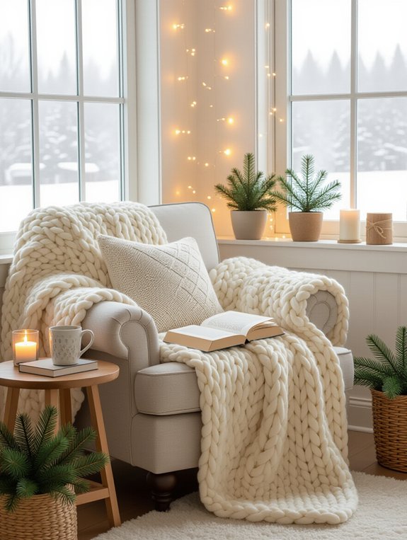 cozy winter reading nook