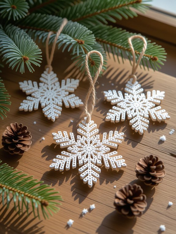 crafting unique birch snowflakes
