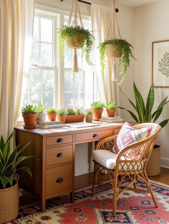 creative bohemian workspace atmosphere