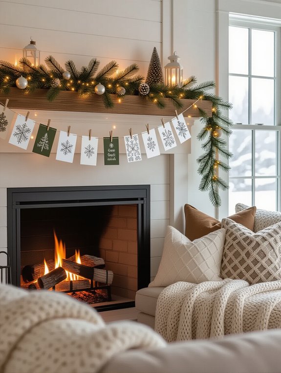 creative holiday card display