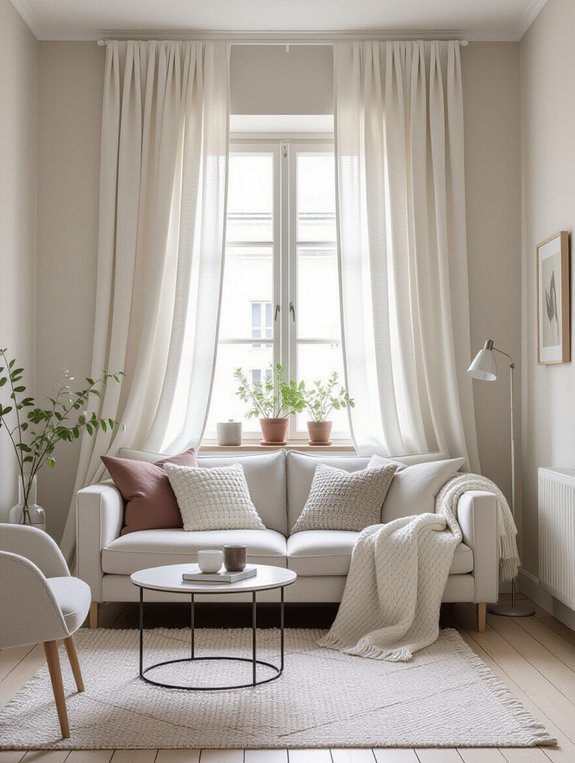 curtains enhance small spaces