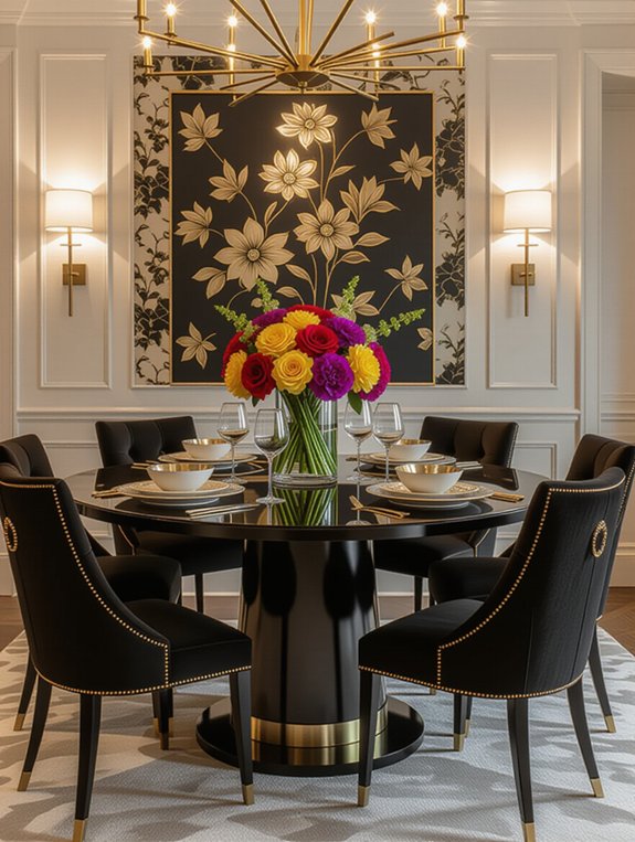 customizable black dining tables