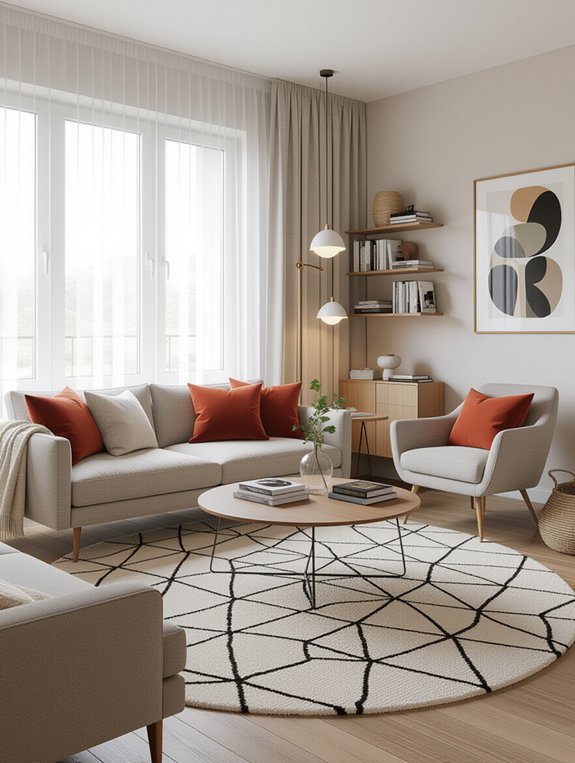 define spaces with rugs
