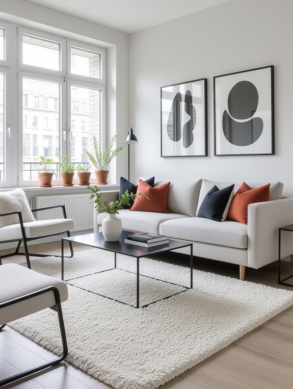 define spaces with rugs