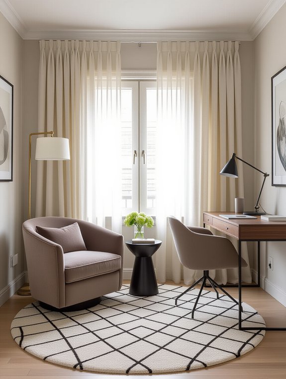 define spaces with rugs