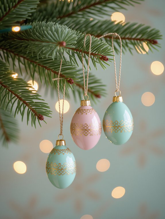 delicate handmade eggshell ornaments