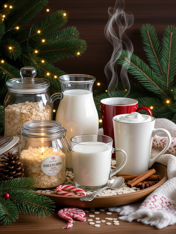 diverse milk and creamers