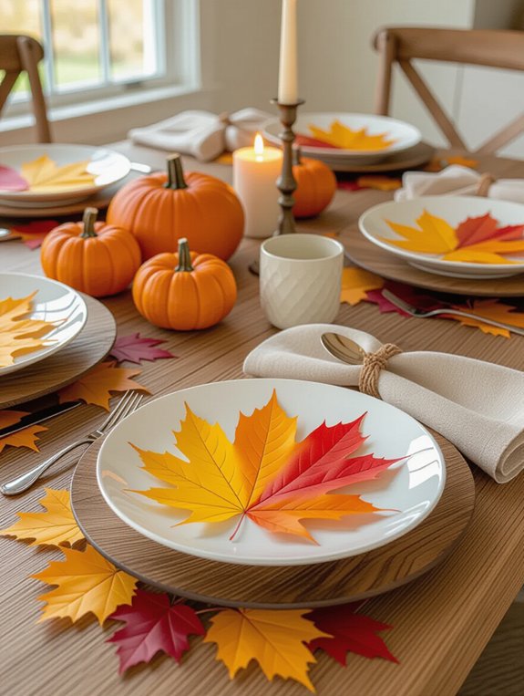 diy autumn leaf placemats