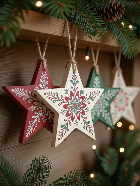 diy festive wooden stars