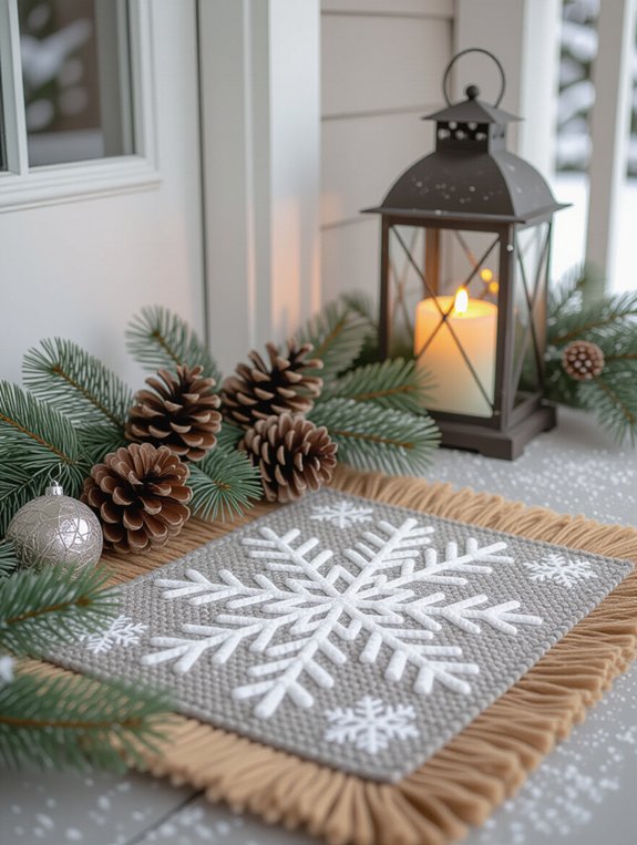 diy winter door mat