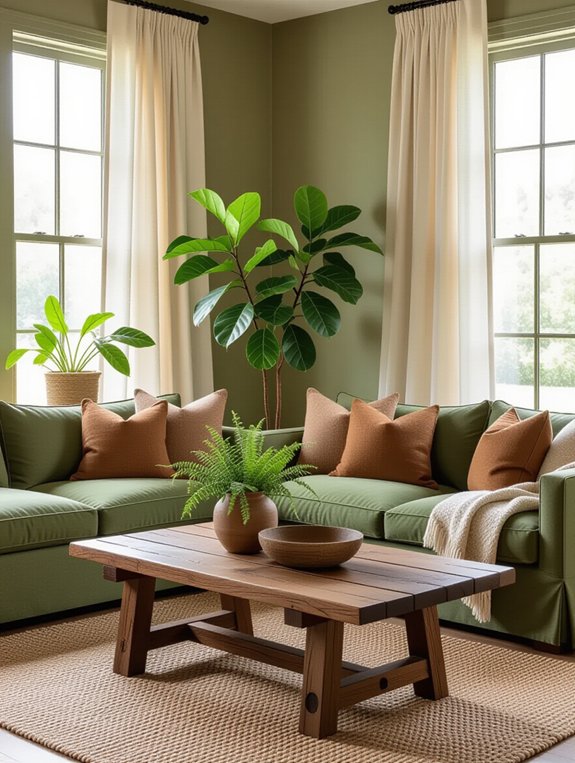 earthy tones and textures