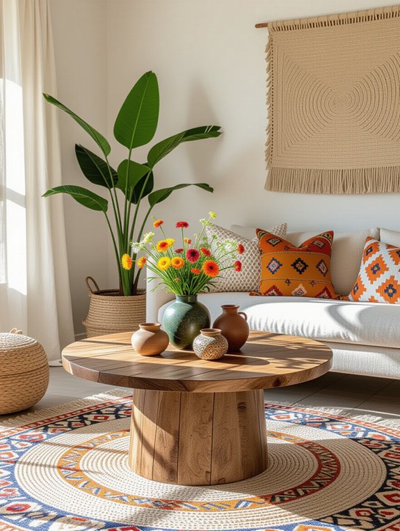 eclectic bohemian center table