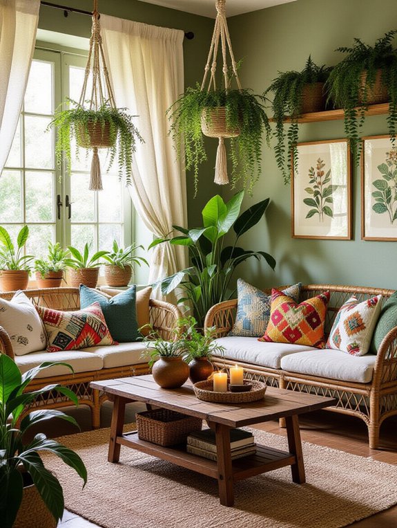eclectic bohemian living room