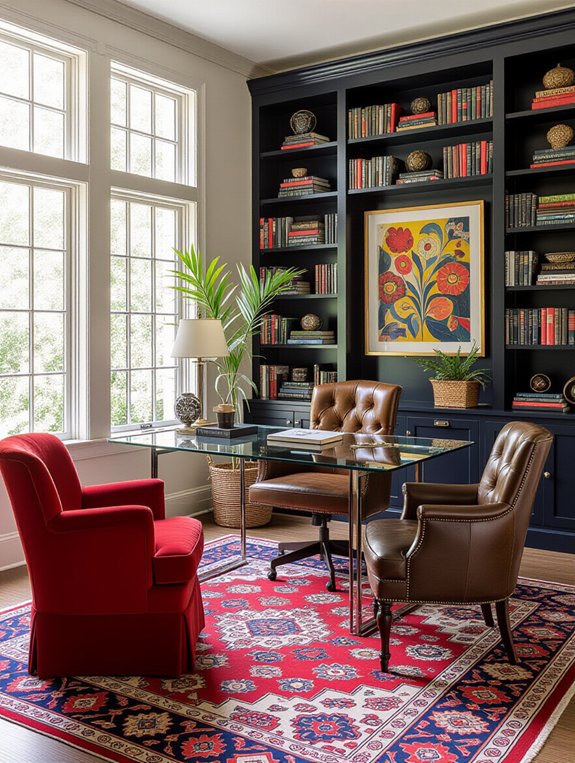 eclectic home office decor
