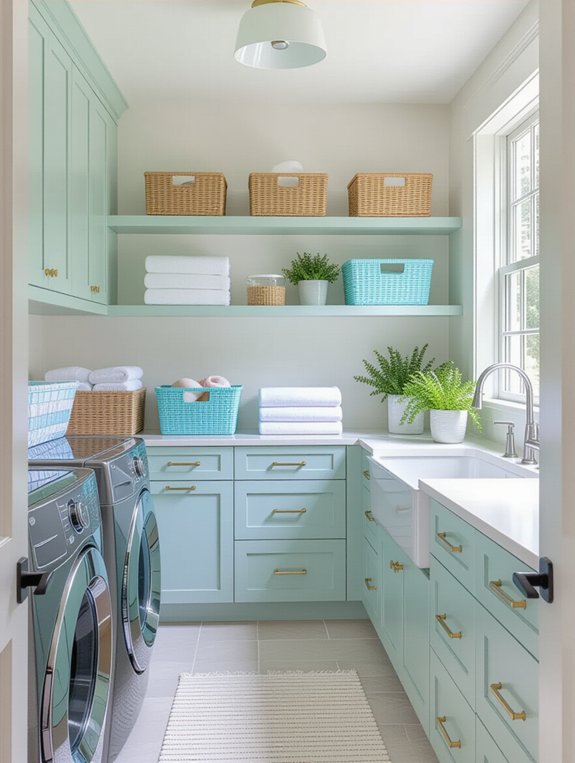 efficient laundry room storage