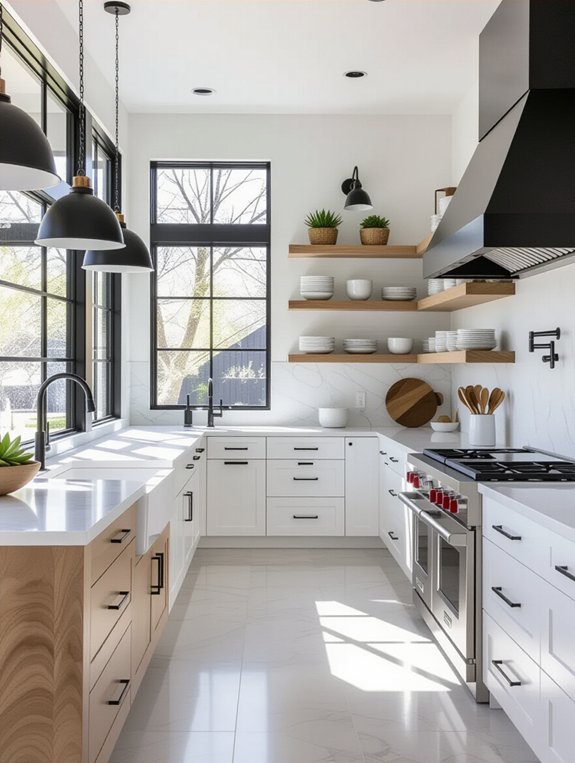 efficient minimalist kitchen workspace