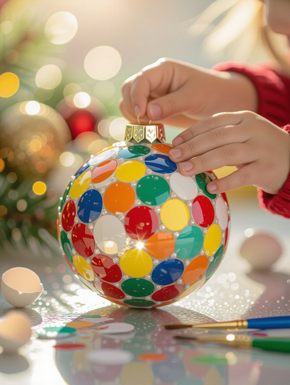 eggshell mosaic ornament project