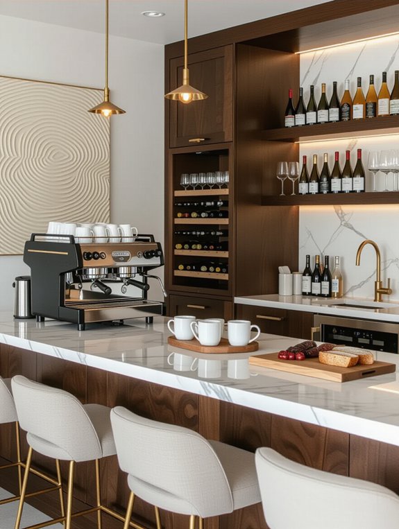 elegant coffee and wine bar