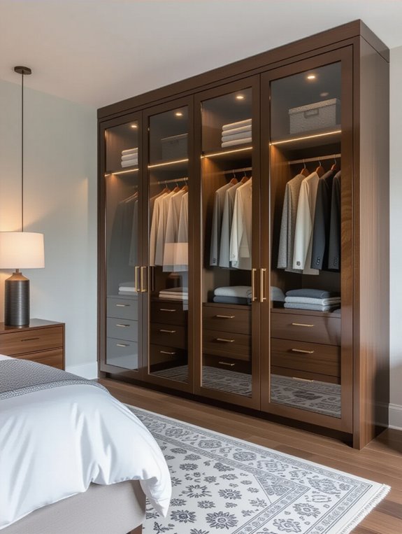 elegant glass cabinet display