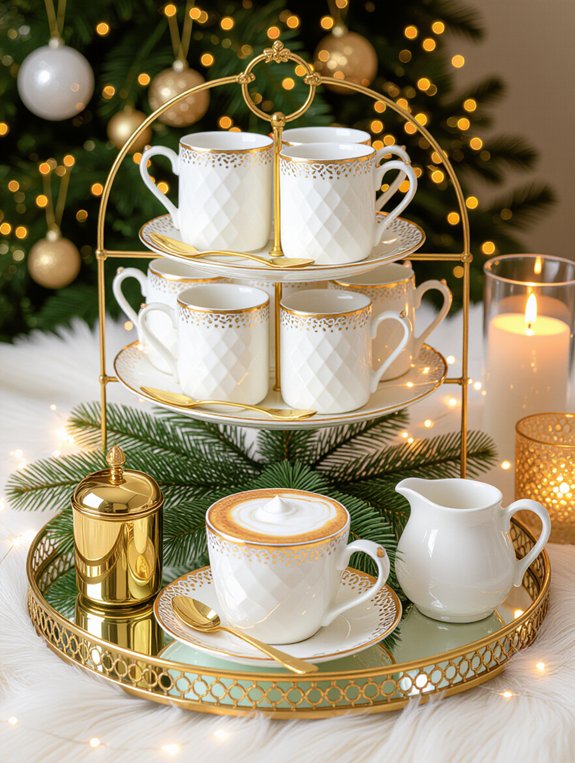 elegant gold and white