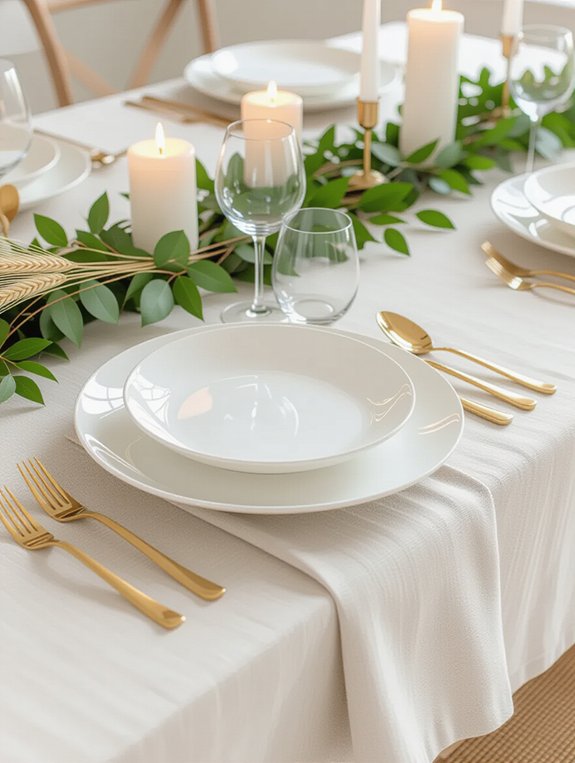 elegant gold table setting