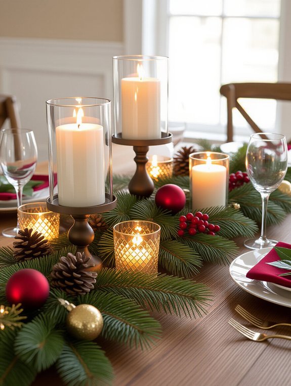 elegant holiday candle displays