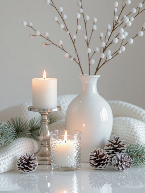 elegant metallic winter accents