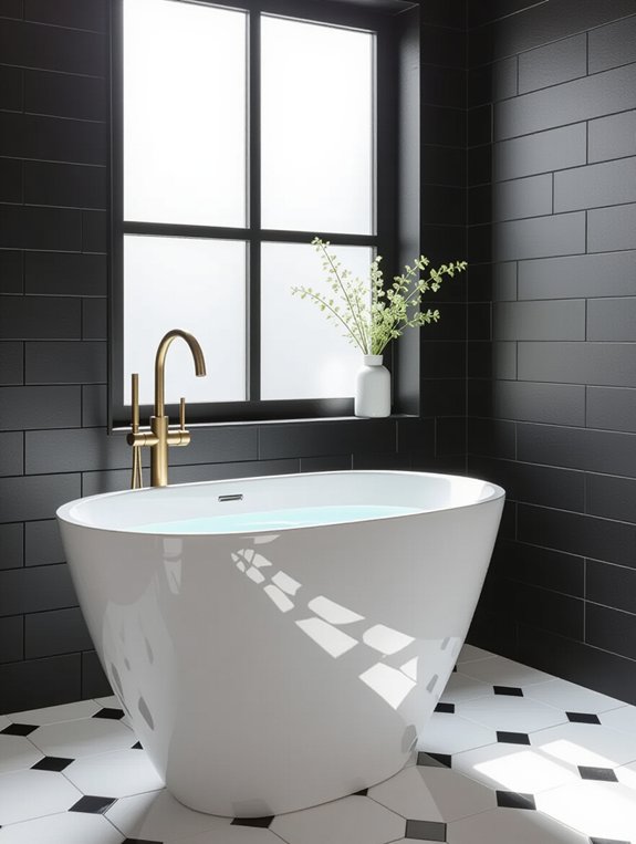 elegant minimalist bathroom centerpiece