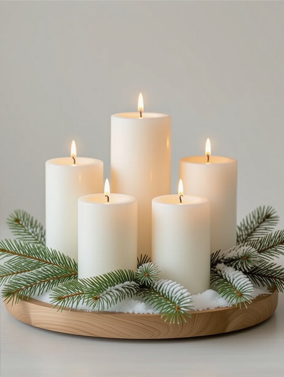elegant minimalist candle arrangements