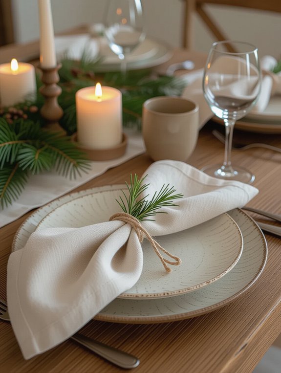 elegant natural linen napkins