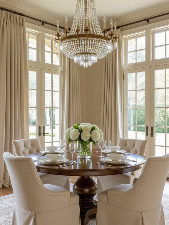 elegant neutral dining design