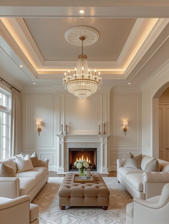 elegant recessed ceiling design