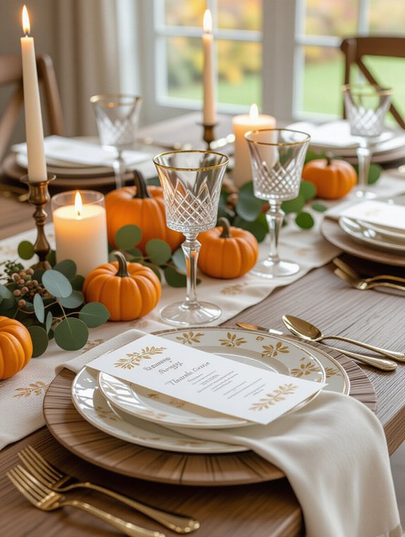 elegant thanksgiving table decor