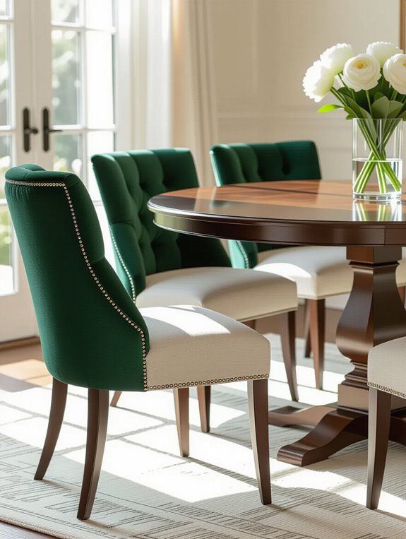 elegant upholstered dining chairs