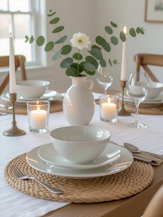 elegant white table foundation