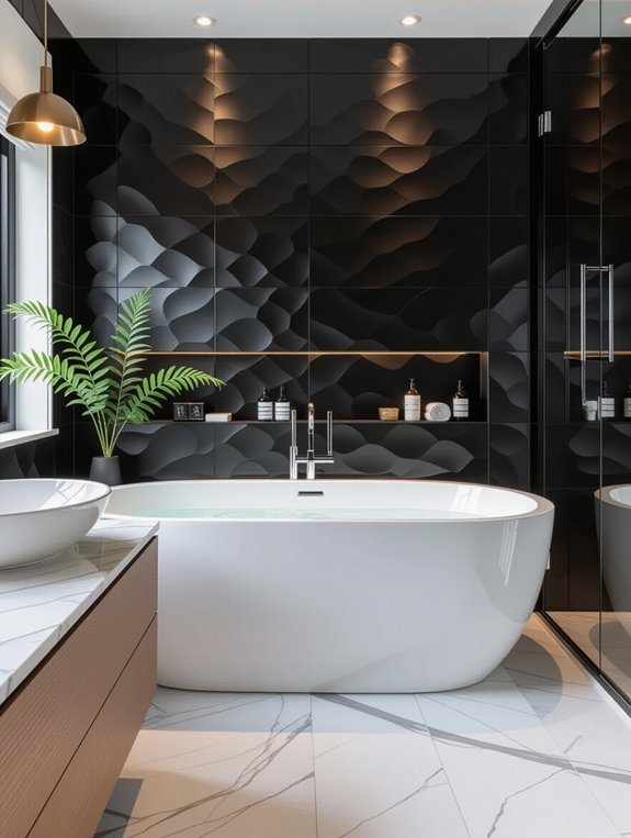 elevate bathroom with statement