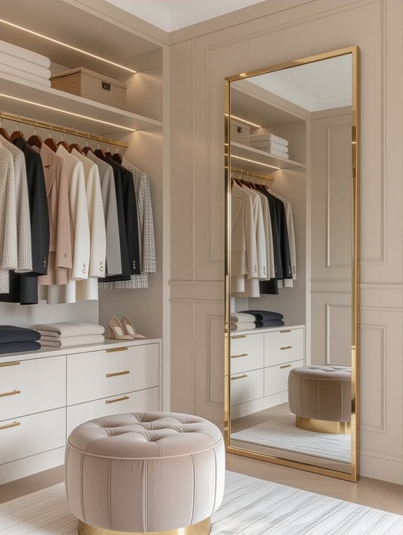 elevate closet with mirror