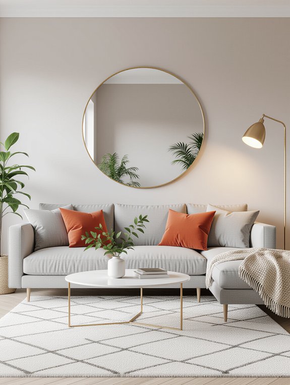 enhance depth with mirrors