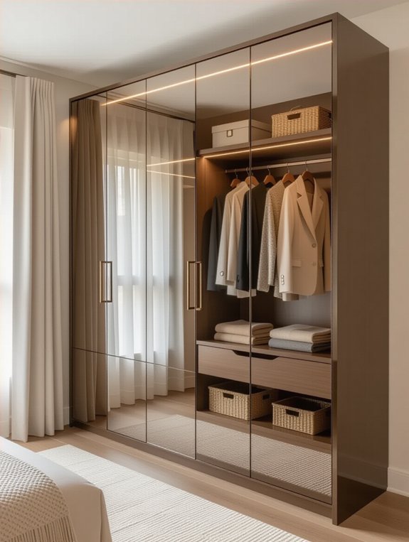 enhance wardrobe with mirrors