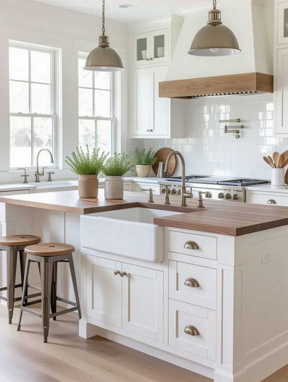 farmhouse sink kitchen island