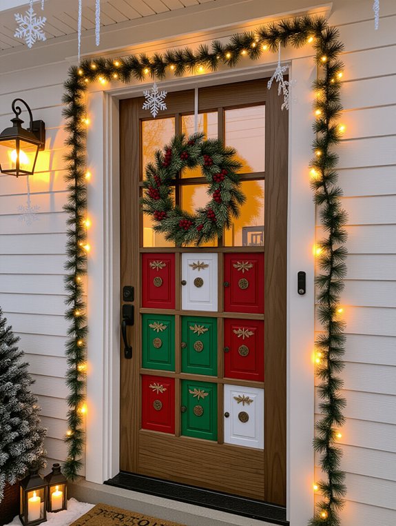 festive advent calendar door