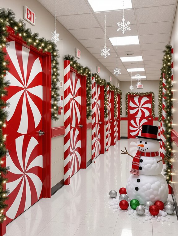 festive candy cane decor
