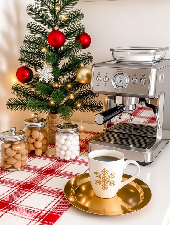 festive coffee bar accents