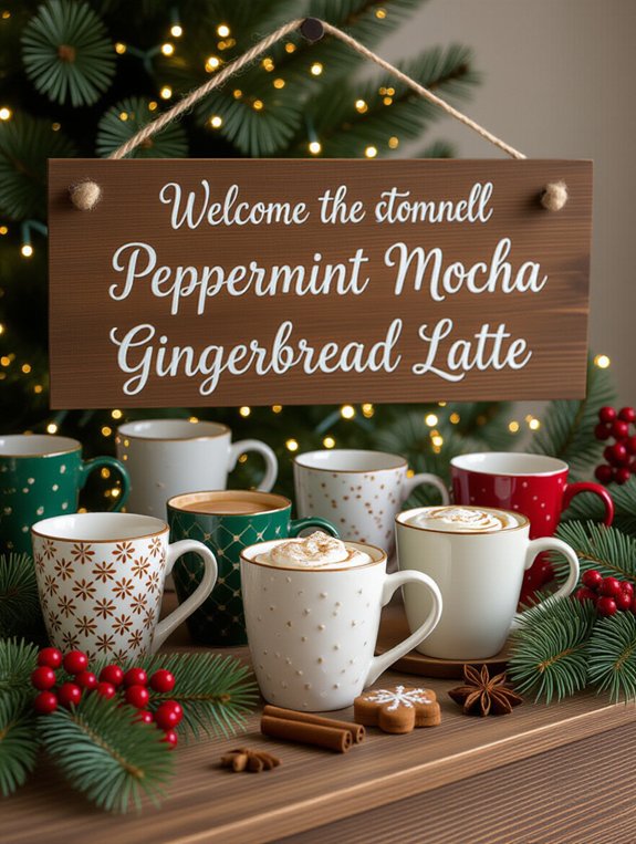 festive coffee bar signage