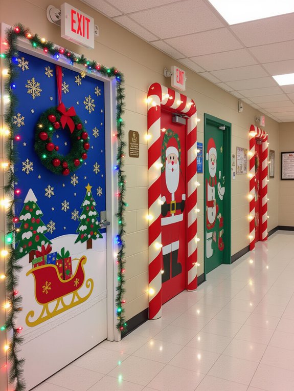 festive door light decorations