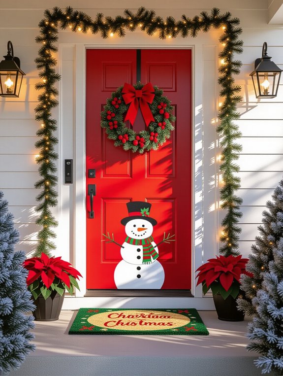 festive entryway holiday decor