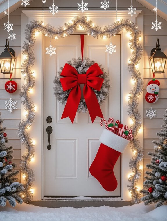 festive film door decor