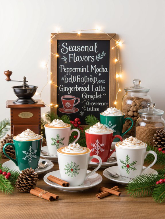 festive holiday coffee selections