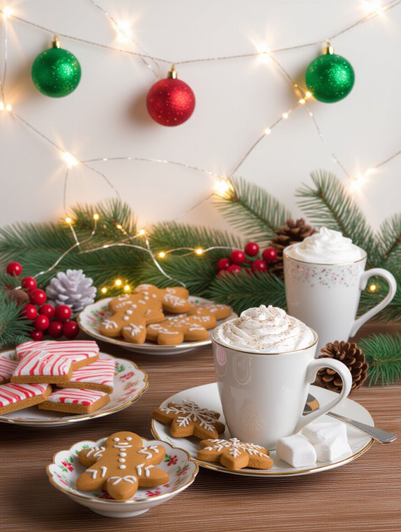festive holiday treats display