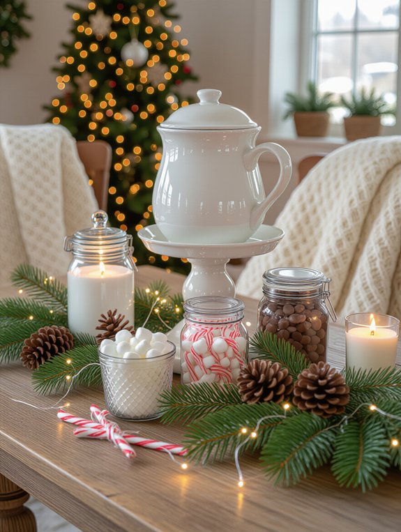festive hot cocoa bar